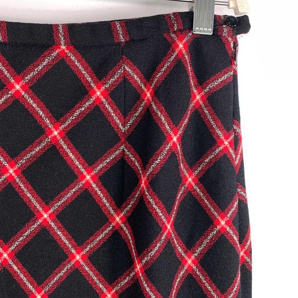 Pendleton 100% Virgin‎ Wool Maxi Aline Red/Black Diamond Pattern Maxi 12 - Picture 2 of 6